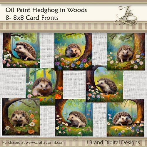 Oil Paint Hedgehog in Woods