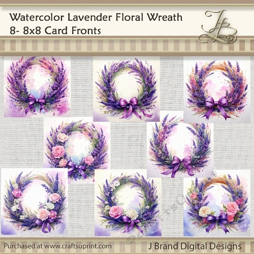 Watercolor Lavender Floral Wreath