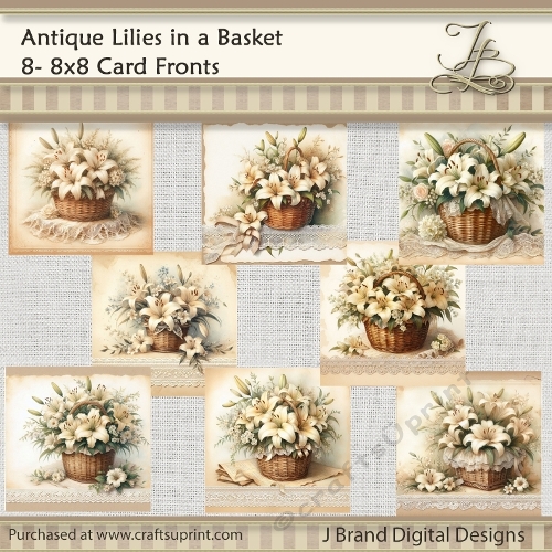 Antique Lilies in Basket
