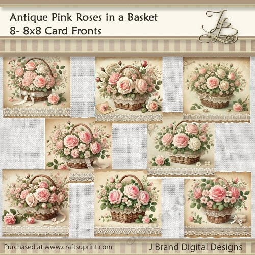 Antique Roses in Basket