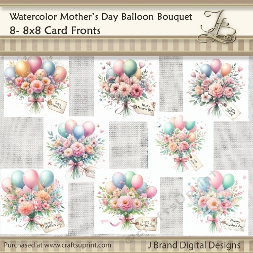 Watercolor Mothers Day Balloon Bouquet