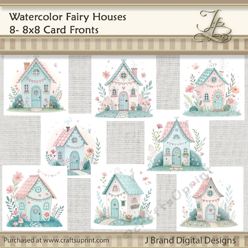 Watercolor Fairy Houses