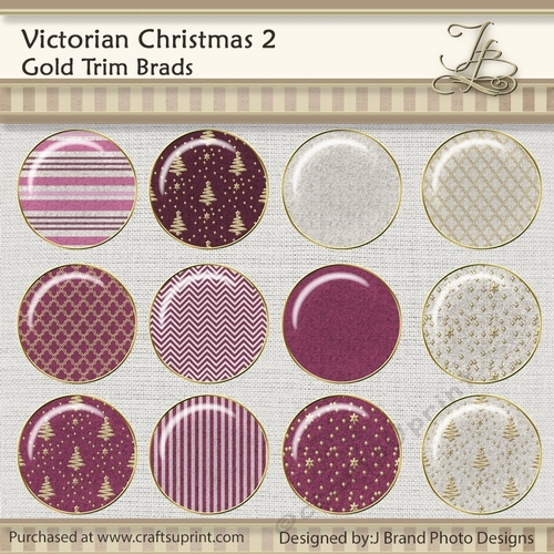 Victorian Christmas 2 Brads