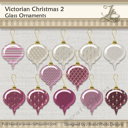 Victorian Christmas 2 Ornaments