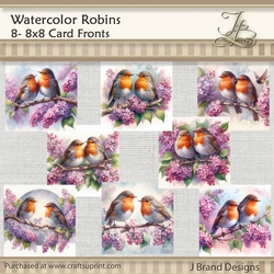 Watercolor Robins