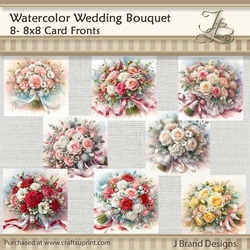 Watercolor Wedding Bouquet