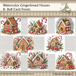 Watercolor Gingerbread Houses