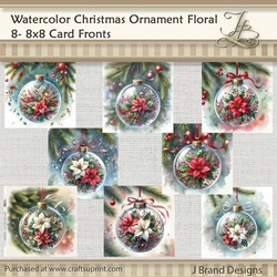 Watercolor Christmas Ornament Floral