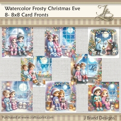 Watercolor Frosty Christmas Eve