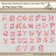 Watercolor Patchwork Alpha & Numbers Pink