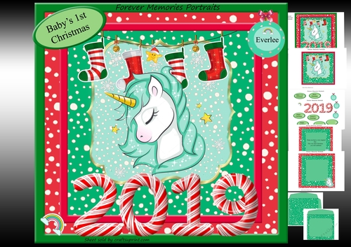 Babys First Christmas Unicorn 1