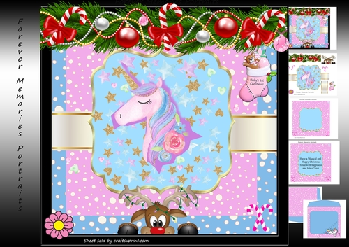 Babys First Christmas Unicorn 4