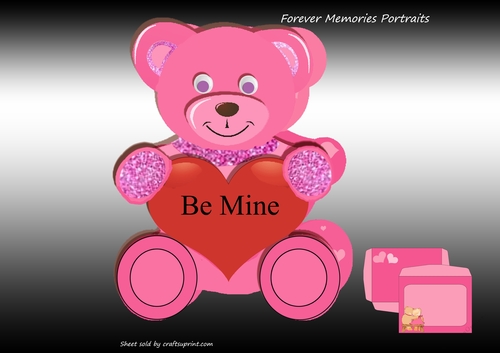 Teddy Bear Valentine Pink