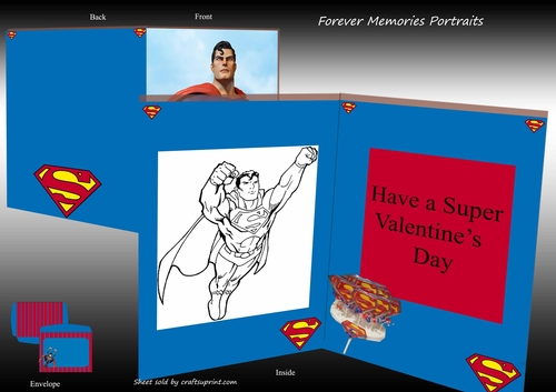 Superman Valentine 5X7