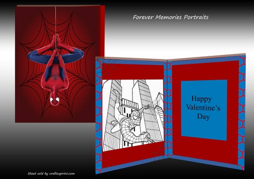 Spiderman Valentine 5X7
