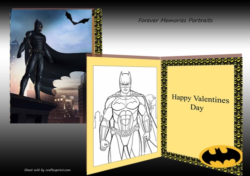 Batman Valentine 5X7