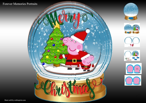 Peppa Pig Christmas Snowglobe 3