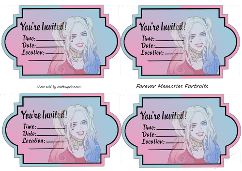 Harley Quinn Invites