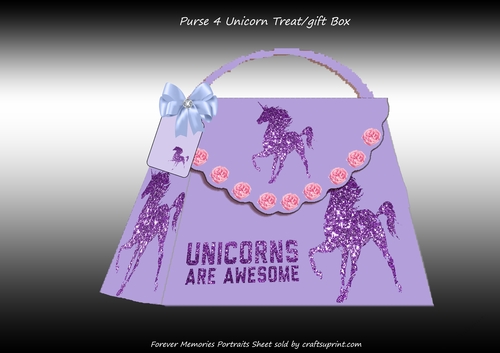 Unicorn 4 Purse/Treat/Gift Box
