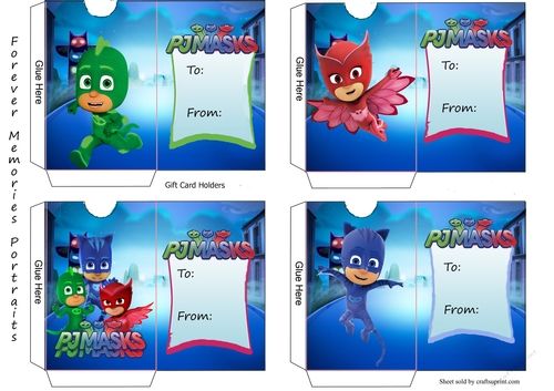 PJ Masks Gift card holders