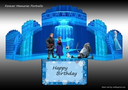 Frozen double fold card