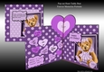 Pop out Heart Teddy Bear Purple