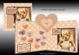 Pop out Heart Teddy Bear Beige