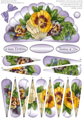 Passionate Pansies - Fan Sheet