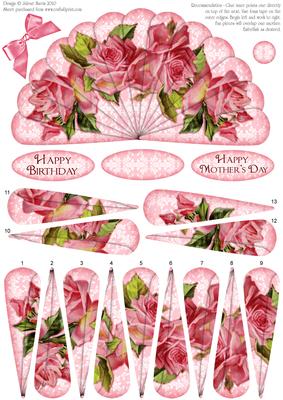 Pink Roses - Fan Sheet