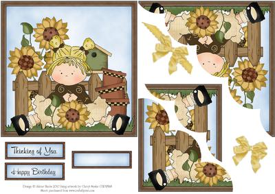 Little Sunflower Girl - Corner Stacker