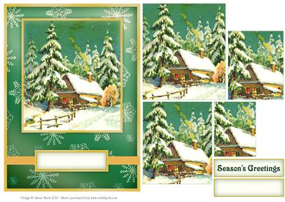 Warm Christmas Greetings - Pyramid Card