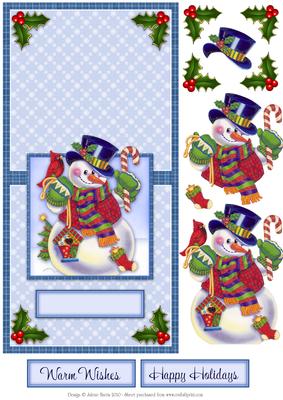 Happy Holidays Snowman - Over the Edge Card