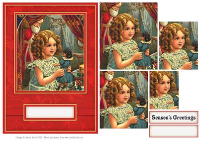 Victorian Childhood Christmas - Pyramid Card