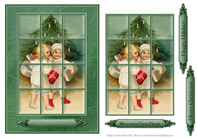 Christmas Children - Window Tile Card