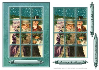 Christmas Couple - Window Tile Card