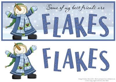 Snowflake Friends - Dl Decoupage Card