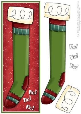 Christmas Stocking - Dl Decoupage Card