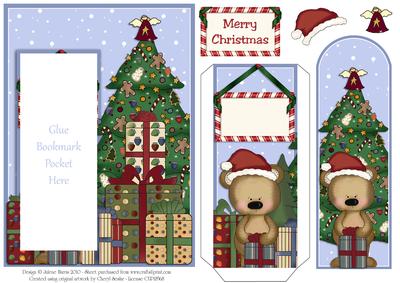 A Beary Merry Christmas - Bookmark Pocket Card