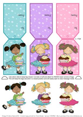 Cupcake Girls - Gift Tag Cards