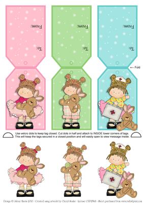 Bunny Beauties - Gift Tag Cards