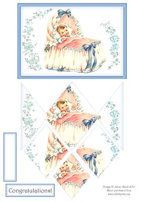 Precious New Baby - Diamond Stacker Card