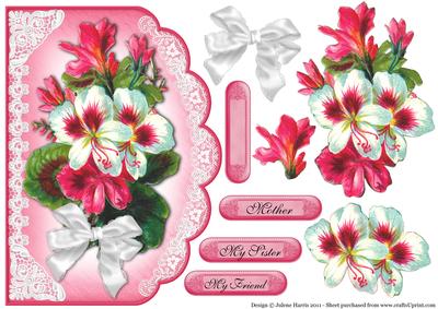 Tropical Bouquet - Scalloped Edge Card