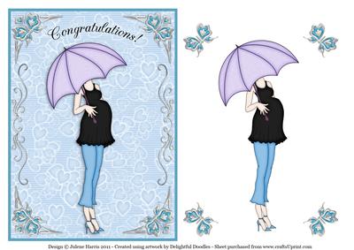 Pregnancy Congratulations - Decoupage Card