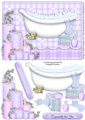 Home Spa - Decoupage Card