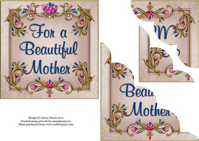Bejeweled Sentiment - Beautiful Mother - Corner Stacker