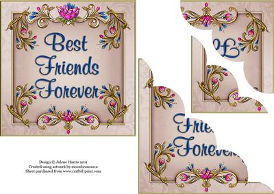 Bejeweled Sentiment - Best Friends - Corner Stacker