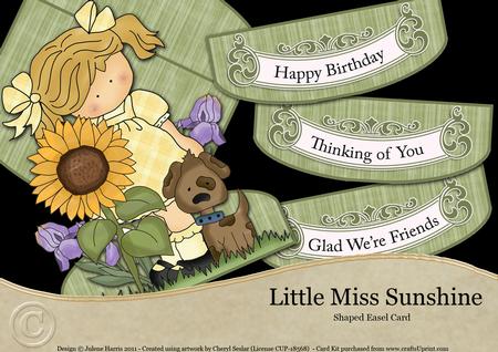 Little Miss Sunshine - Shaped Easel Card Kit