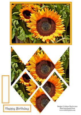 Sunny Sunflowers - Diamond Stacker Card