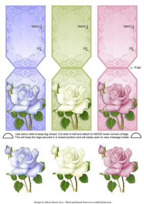 Vintage Roses - Gift Tag Cards