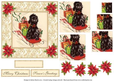 Sledding Puppy and Presents - Twisting Pyramid